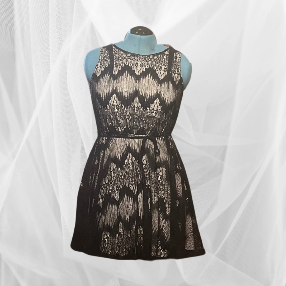 BARNI Lace Dress with Tie | L